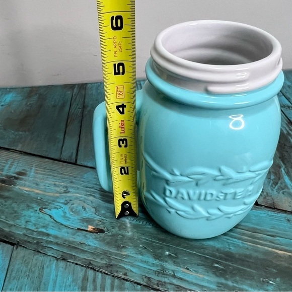David’s Tea Ceramic Blue Mason Jar Mug - Picture 6 of 7